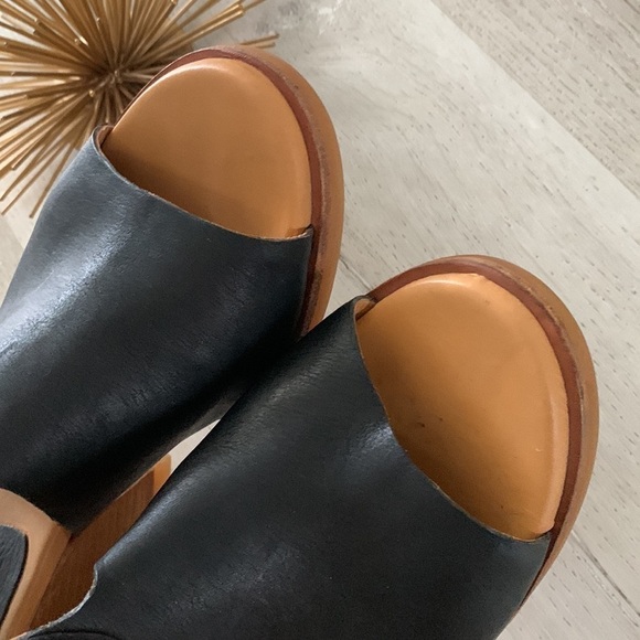 Kork-Ease‎ Linden Black Leather T-Strap Slingback Block Heel Womens SIZE 11 M - Picture 4 of 11